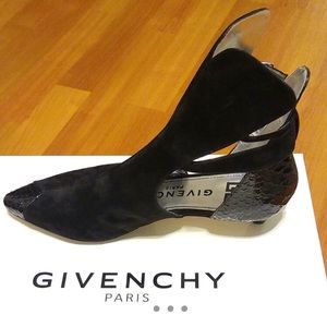 GIVENCHY PYTHON AND SUEDE ANKLE BOOT